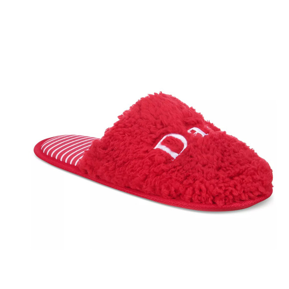 Dad or Kids Mini Red Fleece Super Soft Slippers Slip On Macy's NWT - Picture 3 of 8